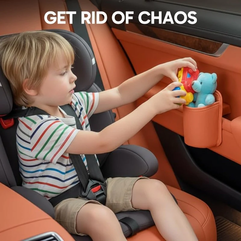 Leakproof Leather Car Organizer
