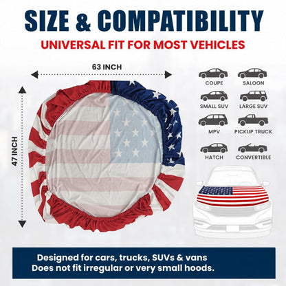 Universal American Flag Hood Cover