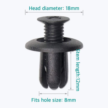 Universal Push-Type Automotive Fastener Clips