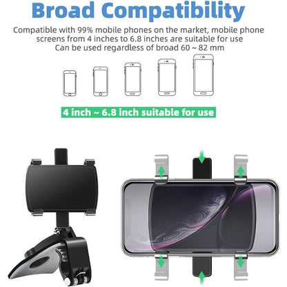 360 Degree Rotation Dashboard Clip Mount