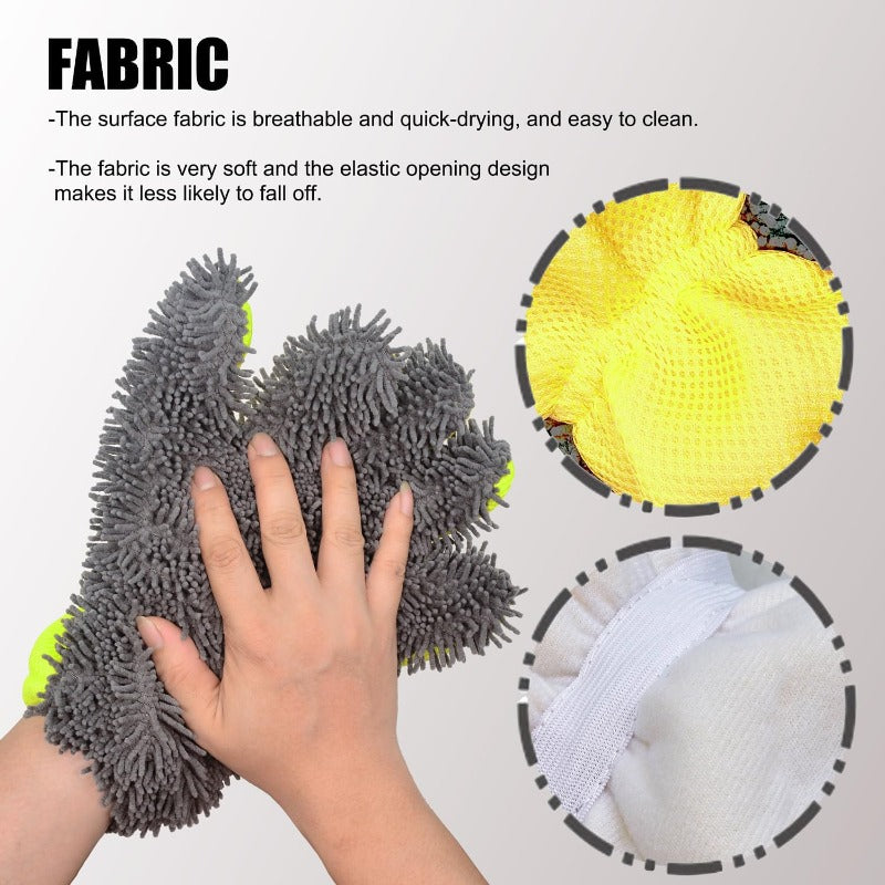 Scratch-Free 5-Finger Wash Mitt