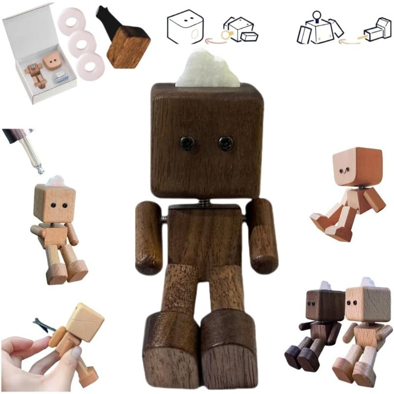 Shaking Wooden Robot Car Air Freshener