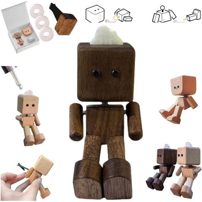 Shaking Wooden Robot Car Air Freshener
