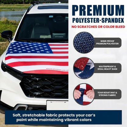 Universal American Flag Hood Cover