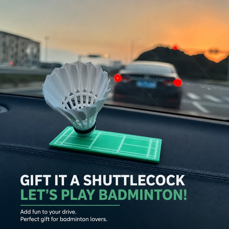 Rotating Dashboard Badminton Decor