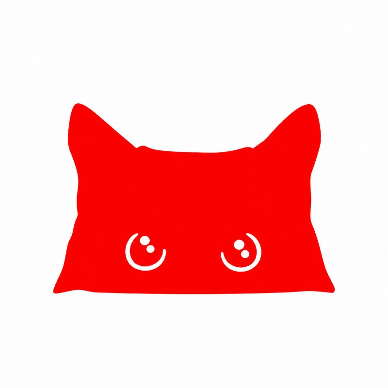 Playful Peeking Cat Decal