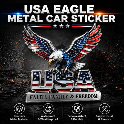 Patriotic Eagle Car Decal